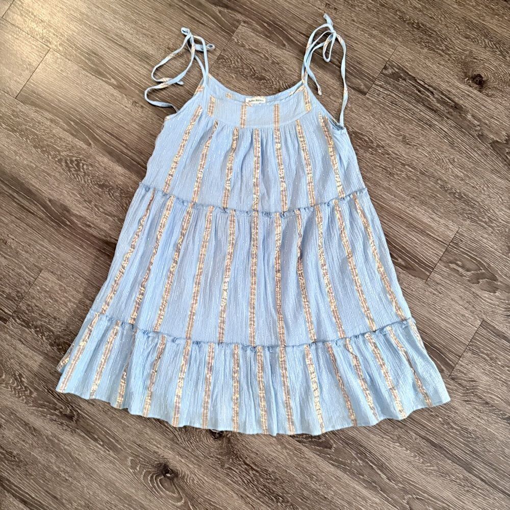 Roller Rabbit Lurex Tokano Dress Blue
